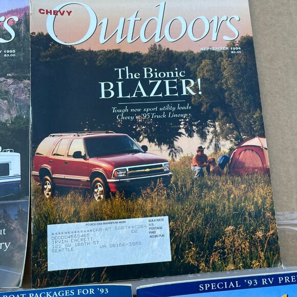 Lot of 5 Vintage‎ Issues of Chevy Outdoors 1993-1995 Magazine - Picture 5 of 7
